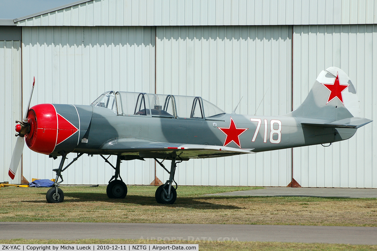 ZK-YAC, Yakovlev Yak-52 C/N 822108, At Tauranga