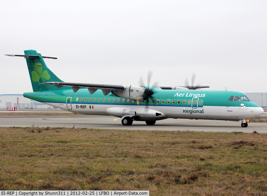 EI-REP, 2008 ATR 72-212A C/N 797, Arriving to the Airport for maintenance...