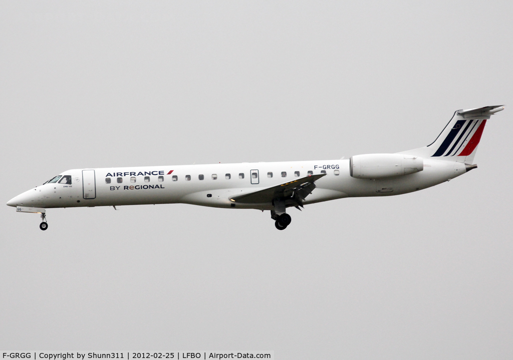 F-GRGG, 1999 Embraer ERJ-145EP (EMB-145EP) C/N 145118, Landing rwy 32R in new Air France c/s