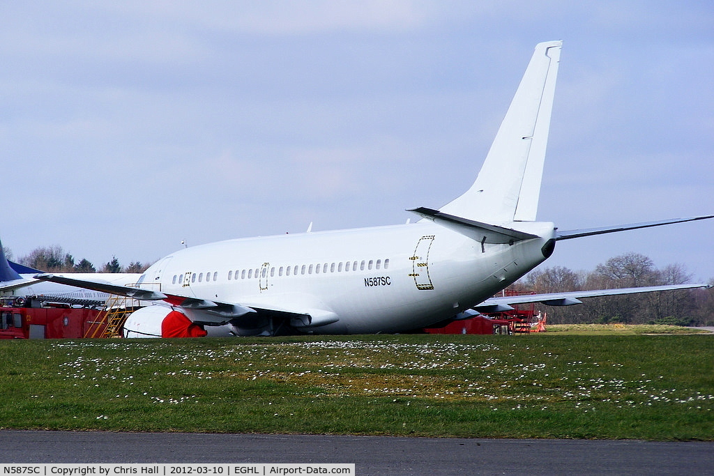 N587SC, 1992 Boeing 737-55D C/N 27419, ex LOT - Polish Airlines, SP-LKD. stored at ATC Lasham