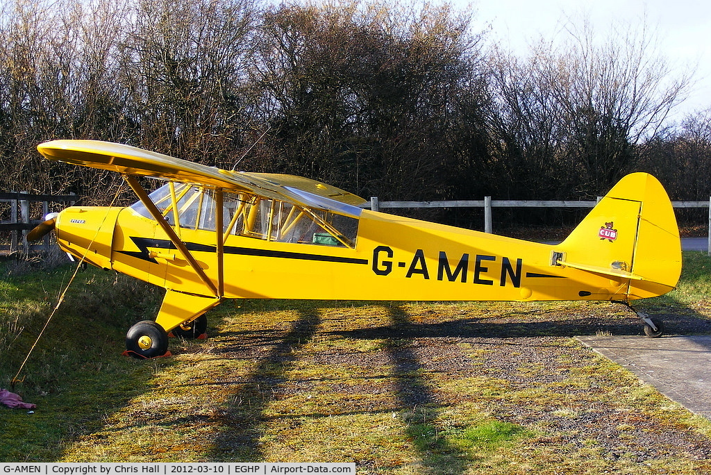 G-AMEN, 1952 Piper L-18C Super Cub C/N 18-1998, at Popham Airfield, Hampshire