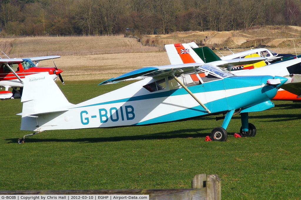 G-BOIB, 1997 Wittman W-10 Tailwind C/N PFA 031-10551, at Popham Airfield, Hampshire