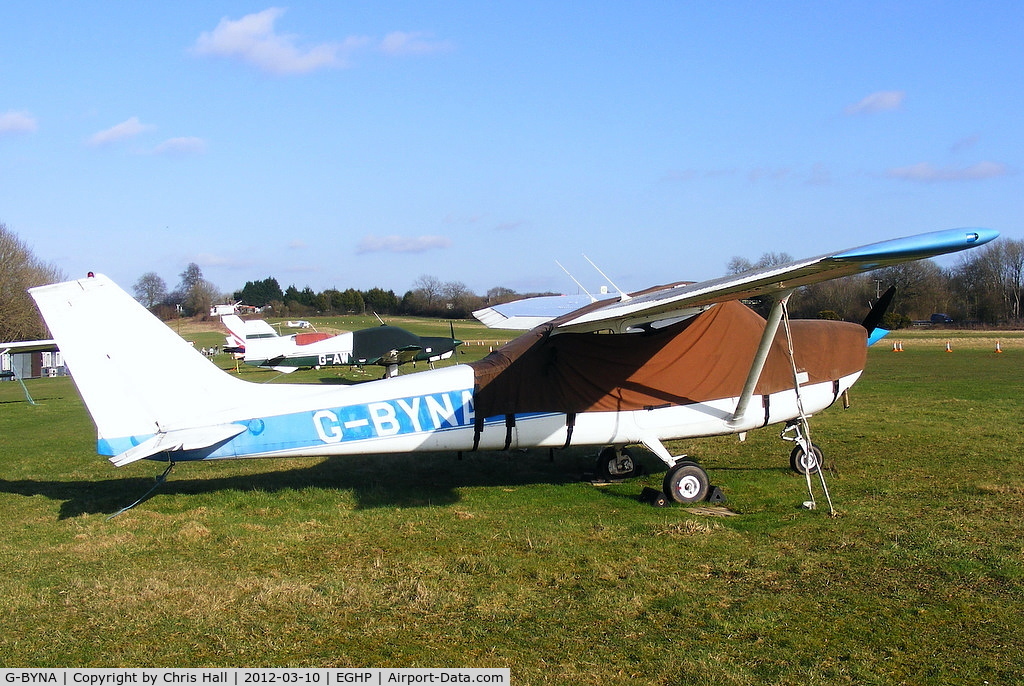 G-BYNA, 1969 Reims F172H Skyhawk C/N 0626, at Popham Airfield, Hampshire