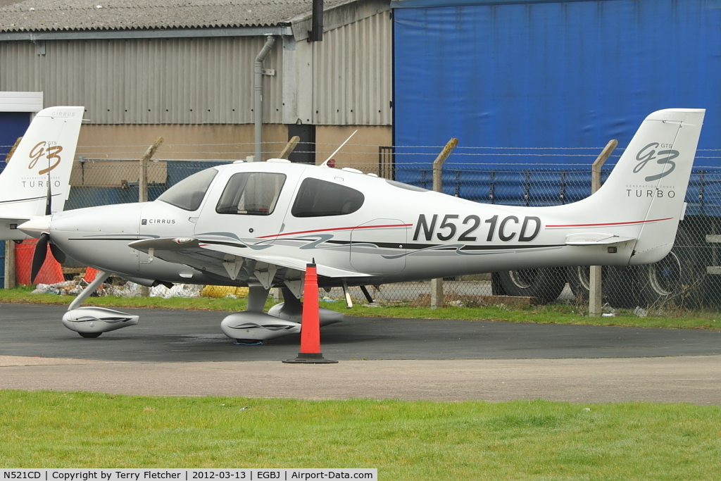 N521CD, 2007 Cirrus SR22 G3 GTS Turbo C/N 2441, At Gloucestershire Airport