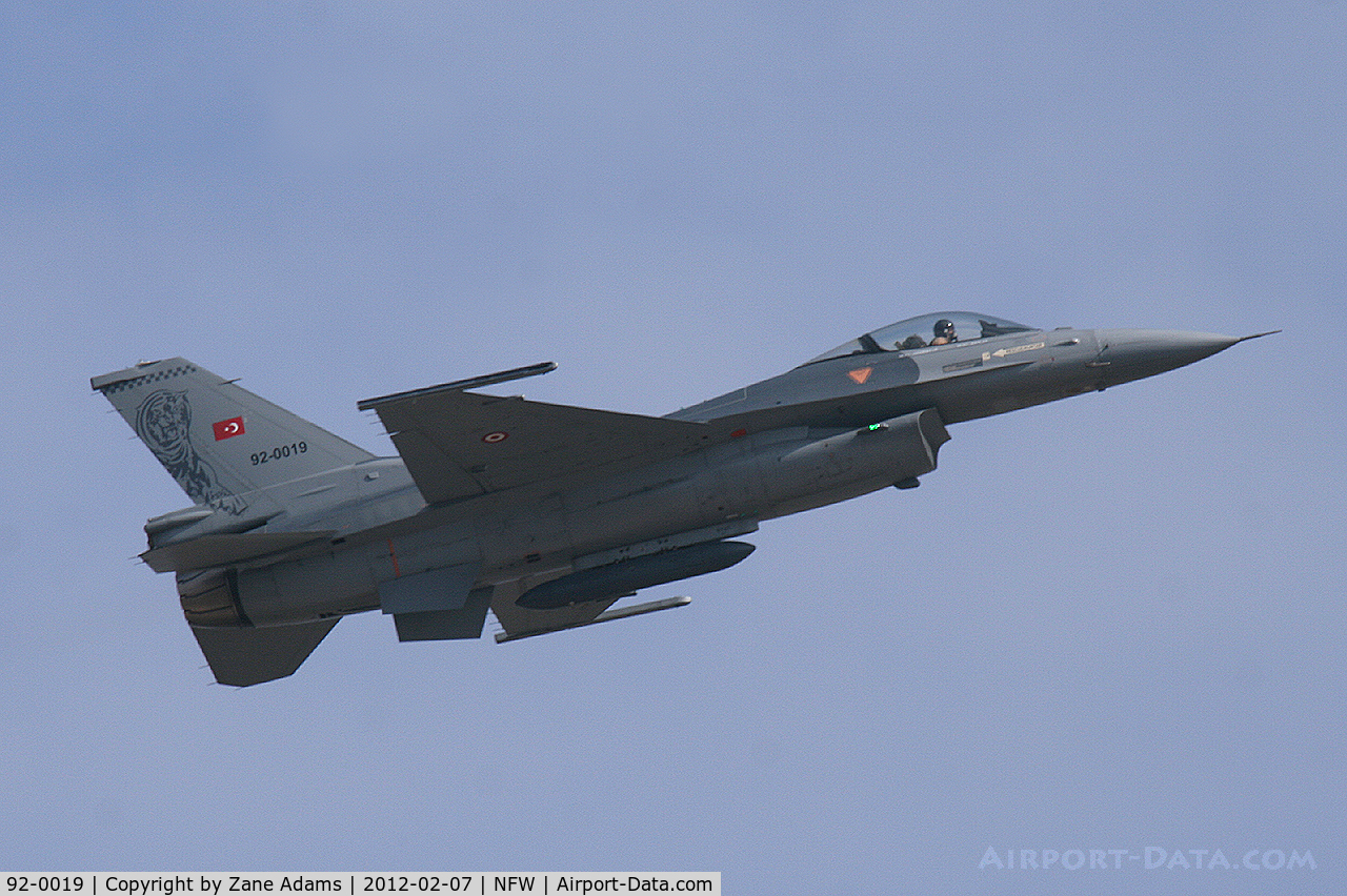 92-0019, TAI (Turkish Aerospace Industries) F-16C Fighting Falcon C/N 4R-120, Departing NAS-JRB Fort Worth