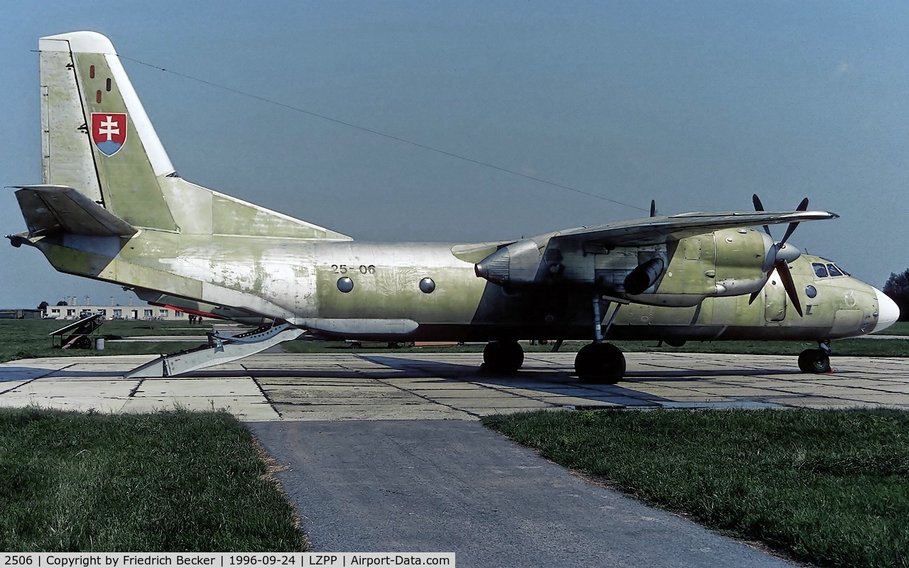 2506, Antonov An-26 C/N 12506, flightline at Piestany