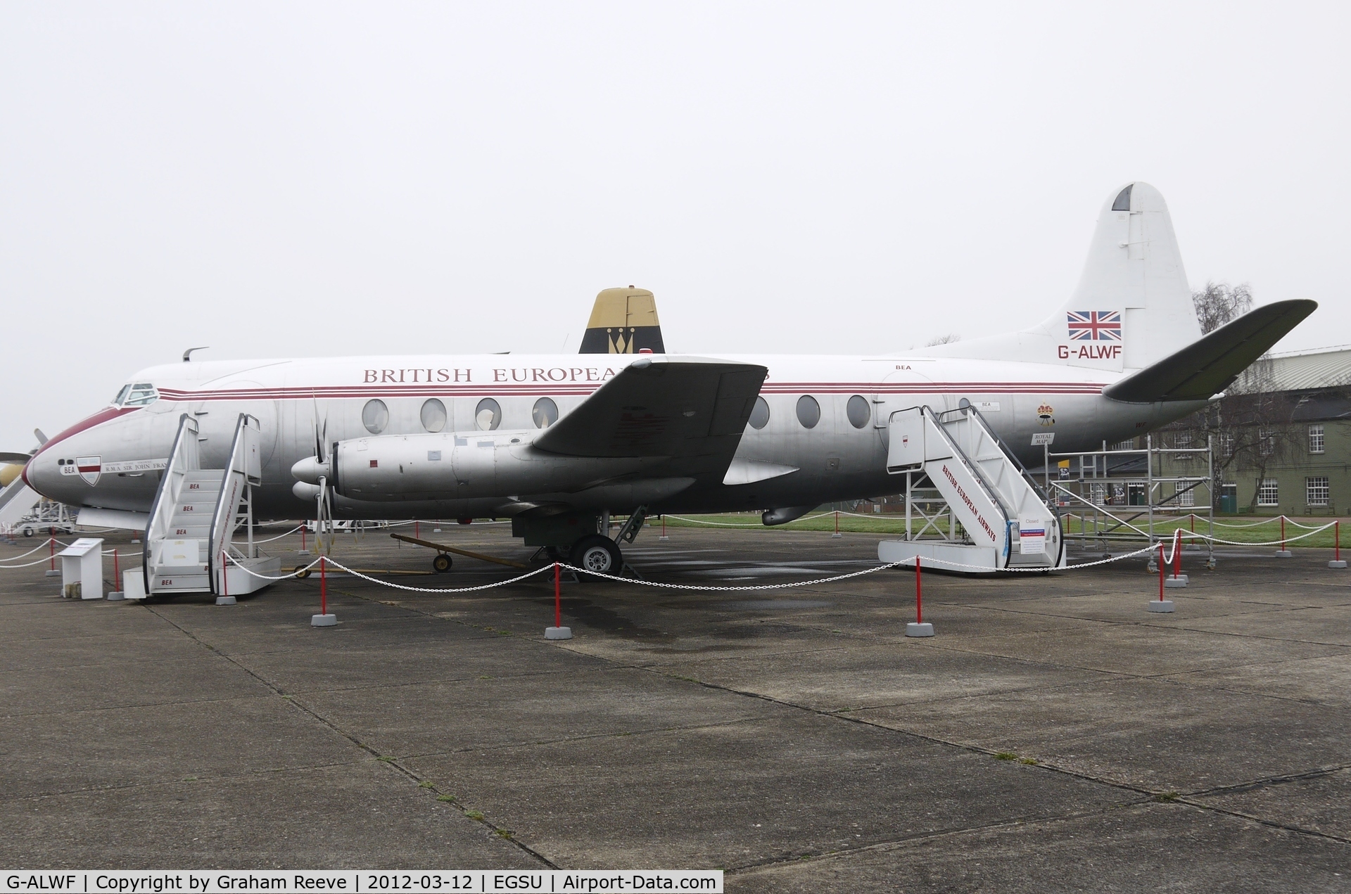 G-ALWF, 1952 Vickers Viscount 701 C/N 005, On display at Duxford.