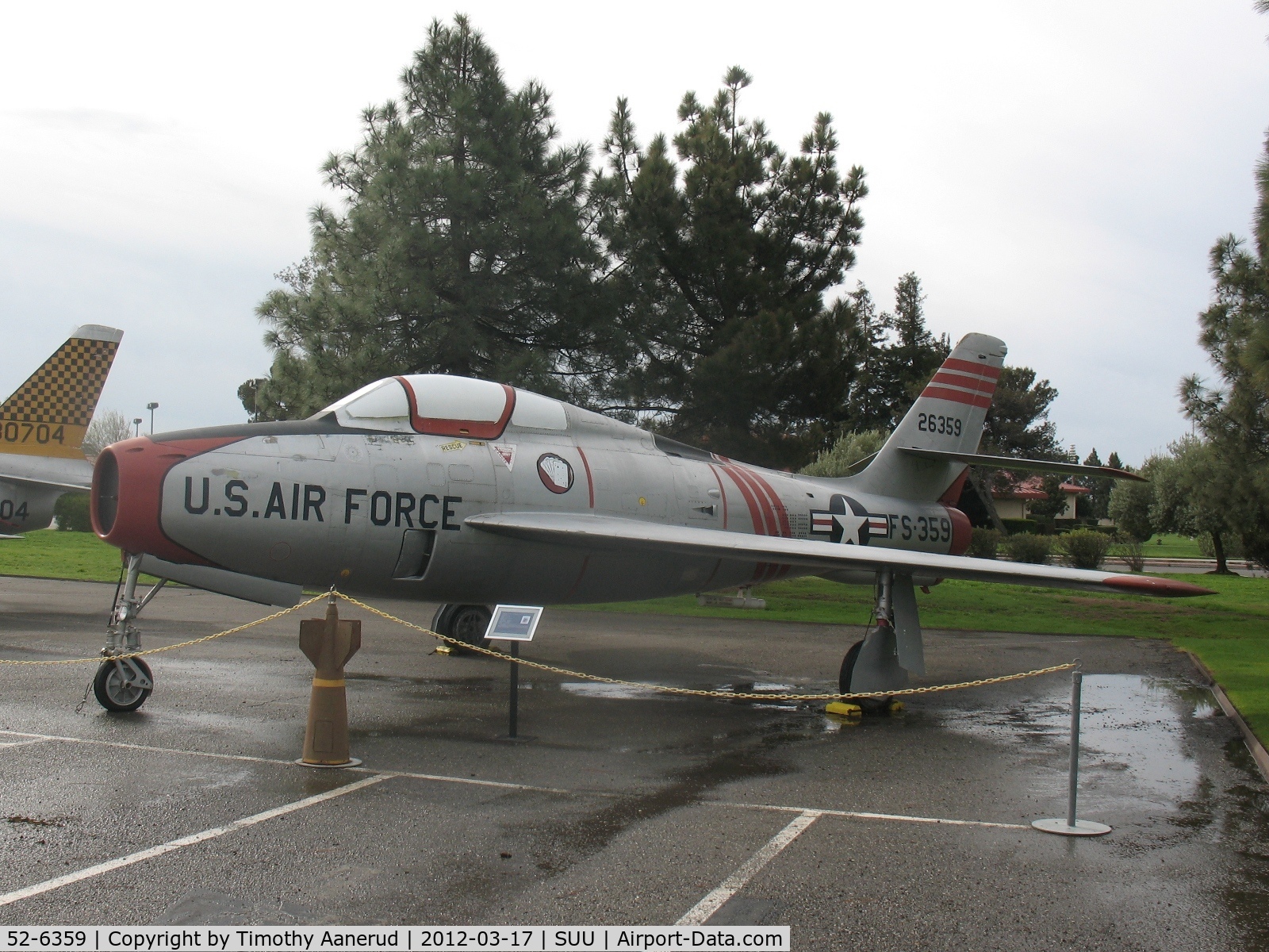52-6359, Republic F-84F Thunderstreak C/N Not found 52-6359, Republic F-84F-30-RE, 52-6359, Travis AFB Museum