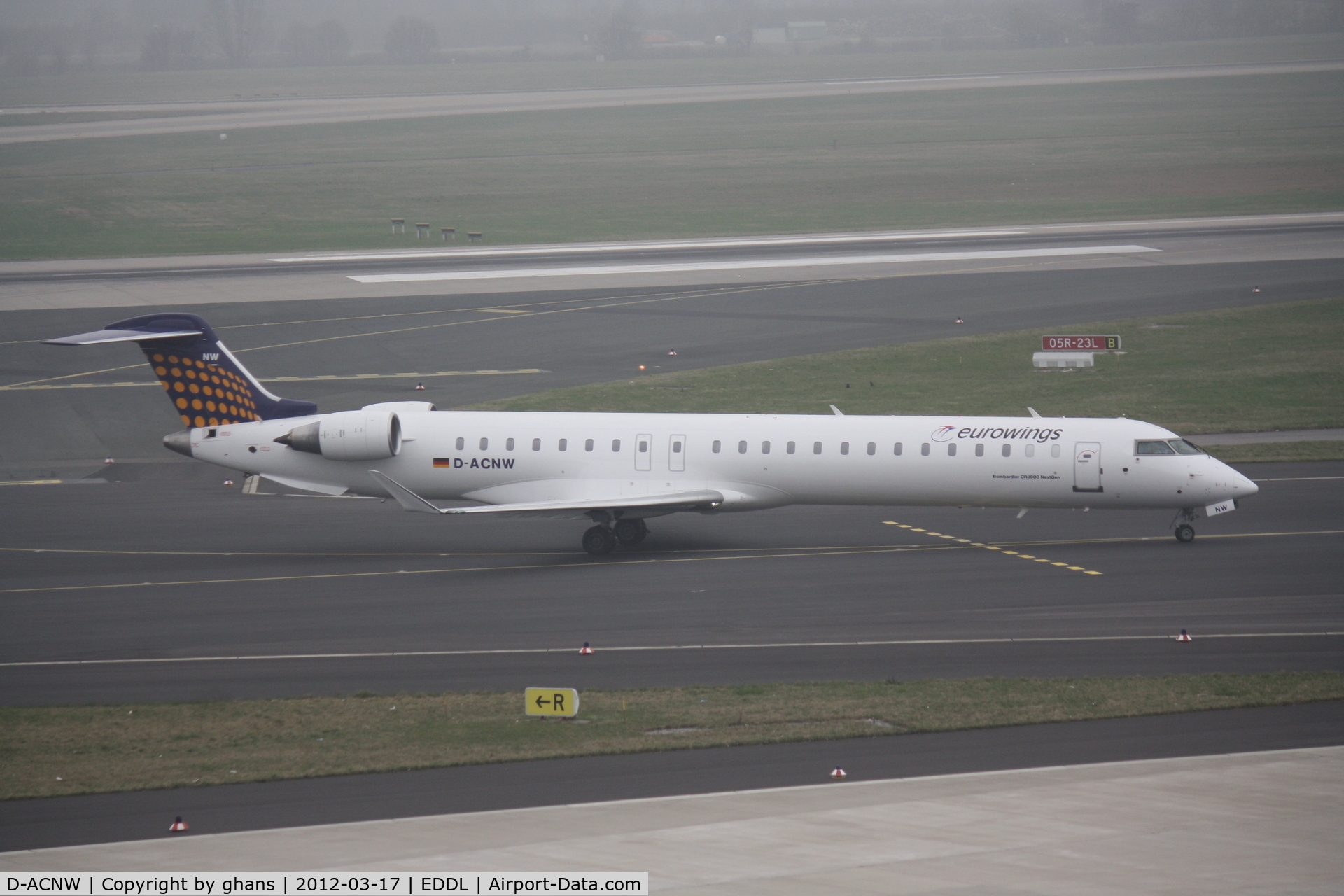 D-ACNW, 2011 Bombardier CRJ-900LR (CL-600-2D24) C/N 15269, Landed rw23L