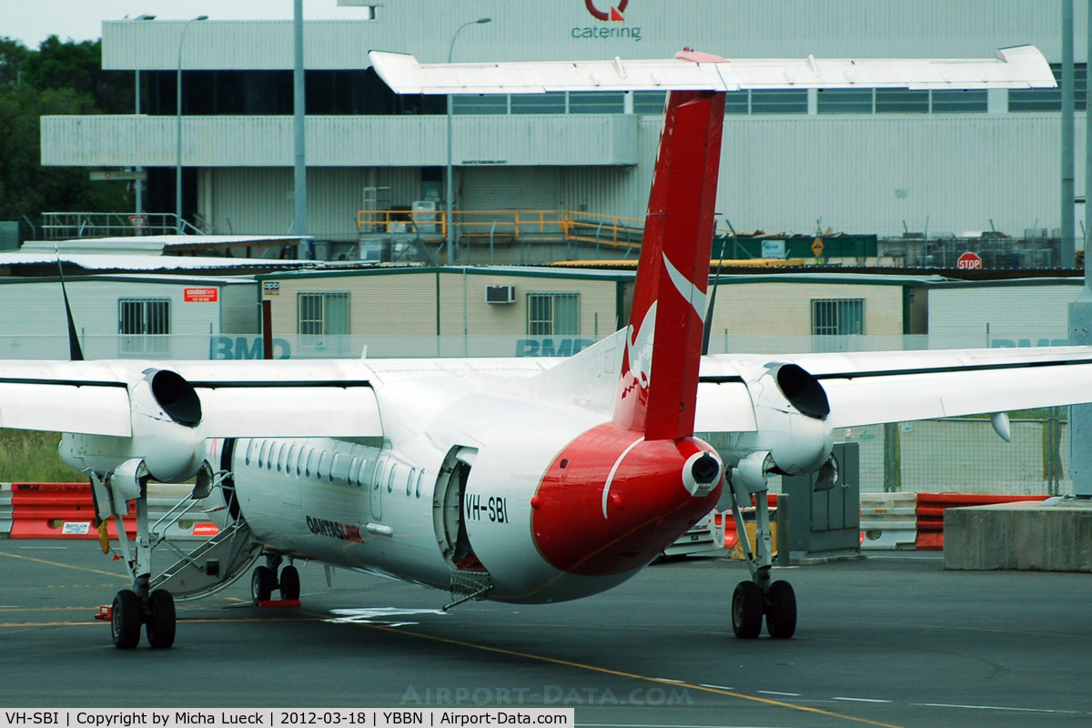 VH-SBI, 2004 De Havilland Canada DHC-8-315Q Dash 8 C/N 605, At Brisbane