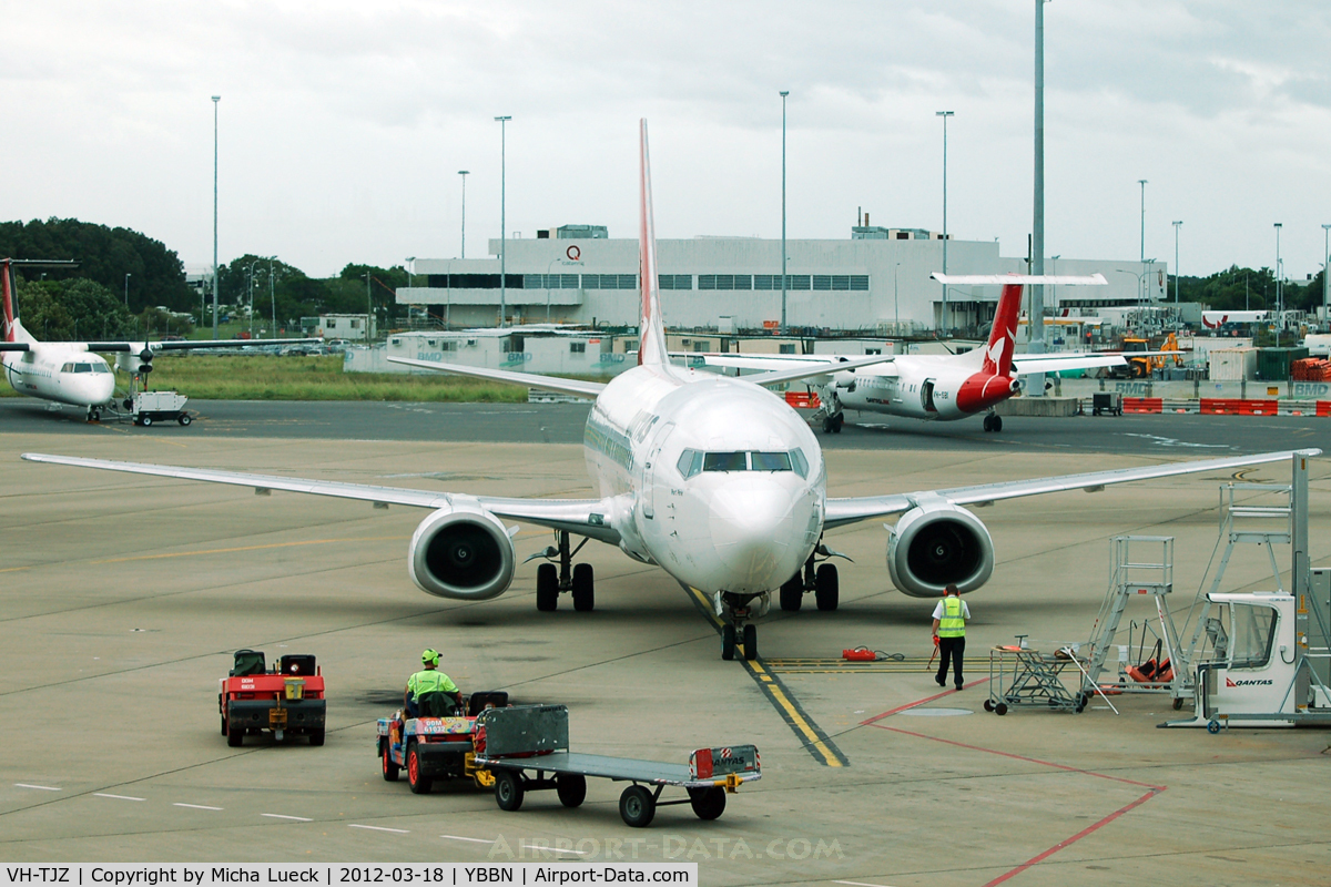 VH-TJZ, 1996 Boeing 737-476 C/N 28152, At Brisbane
