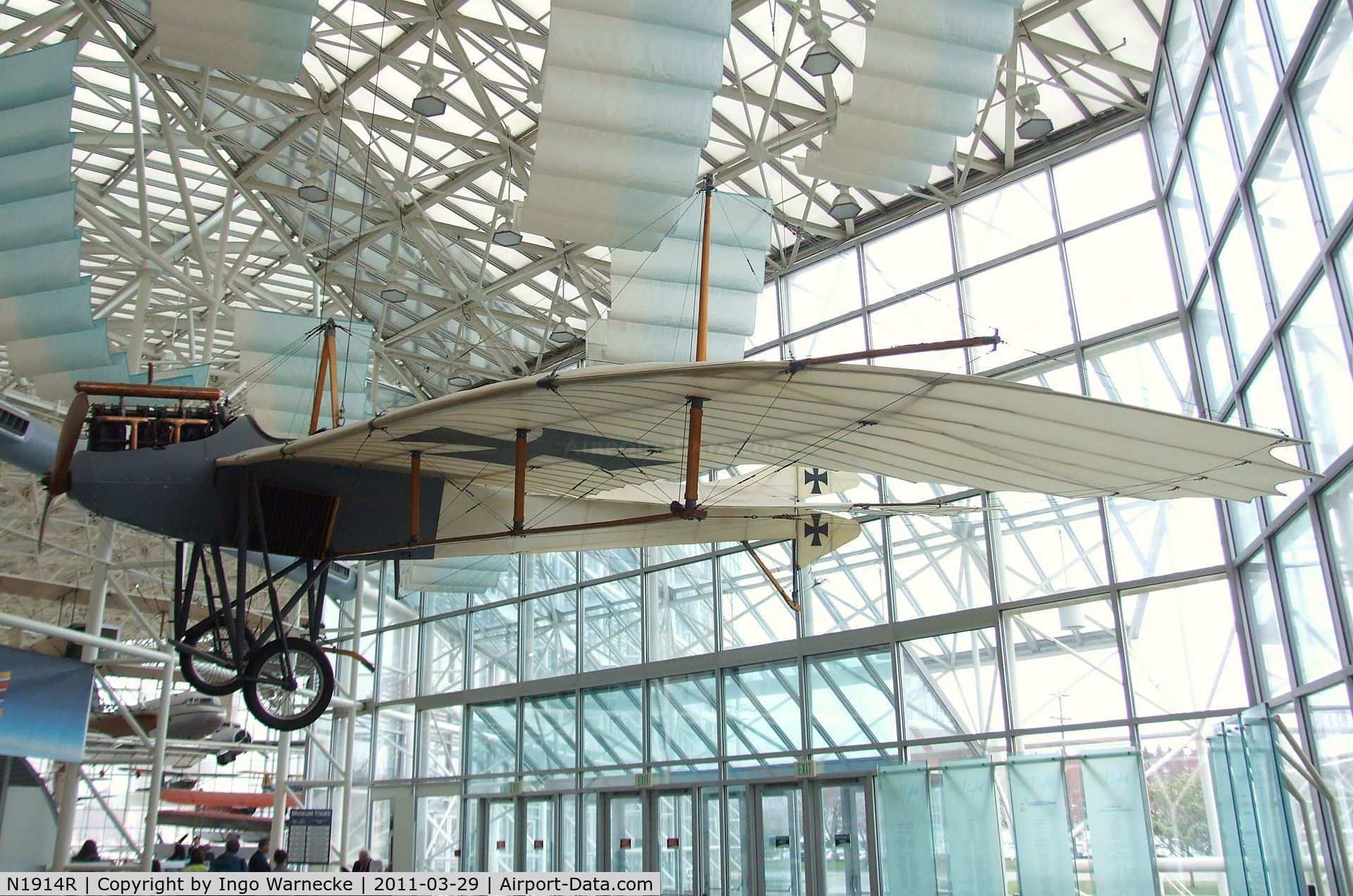 N1914R, Rumpler Taube Replica C/N 0039, Arthur A. Williams Rumpler Taube replica at the Museum of Flight, Seattle WA