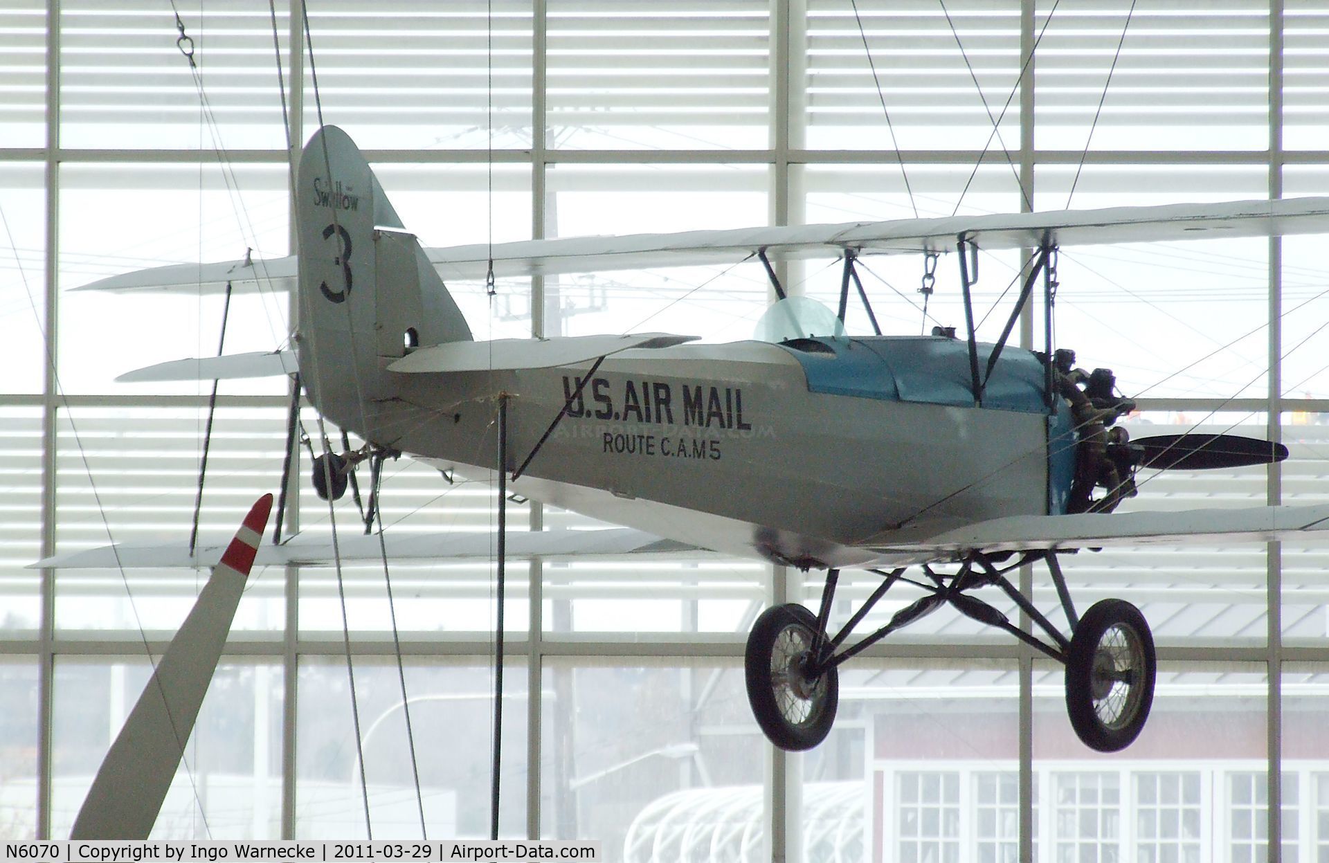 N6070, 1928 Swallow OX-5 Swallow C/N 968, Swallow Commercial at the Museum of Flight, Seattle WA