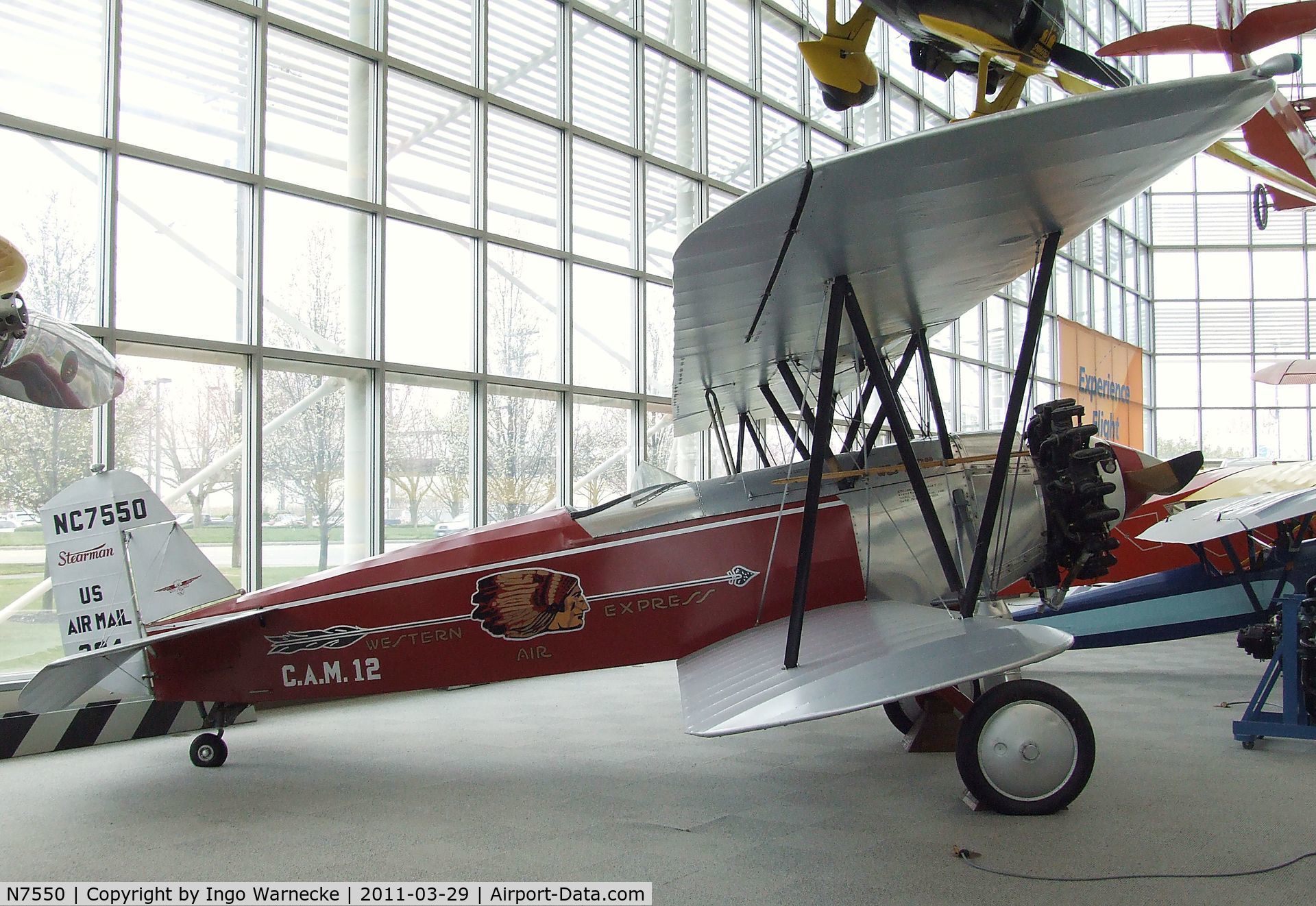 N7550, Stearman C3-B Sport Commercial C/N 53032/1820, Stearman C3-B at the Museum of Flight, Seattle WA
