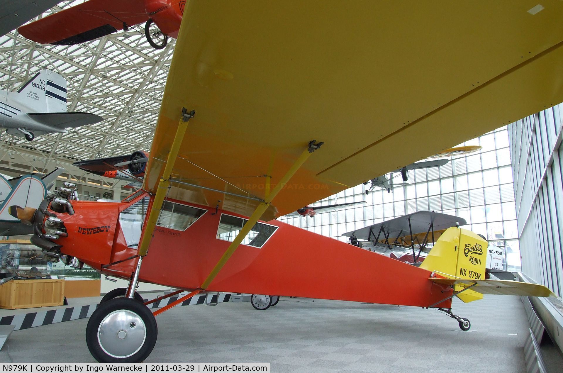 N979K, 1929 Curtiss-Wright Robin C-1 C/N 628, Curtiss-Wright Robin C-1 at the Museum of Flight, Seattle WA