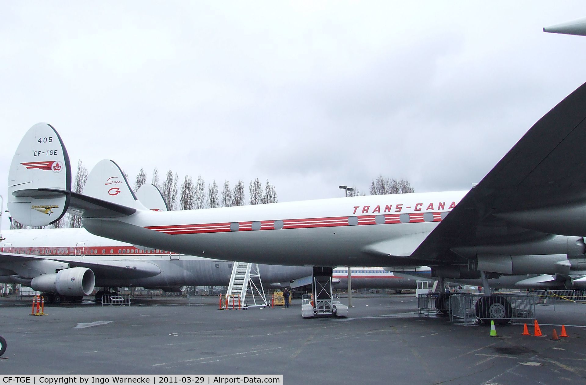 CF-TGE, 1954 Lockheed L-1049C Super Constellation C/N 4544, Lockheed L-1049G Super Constellation at the Museum of Flight, Seattle WA