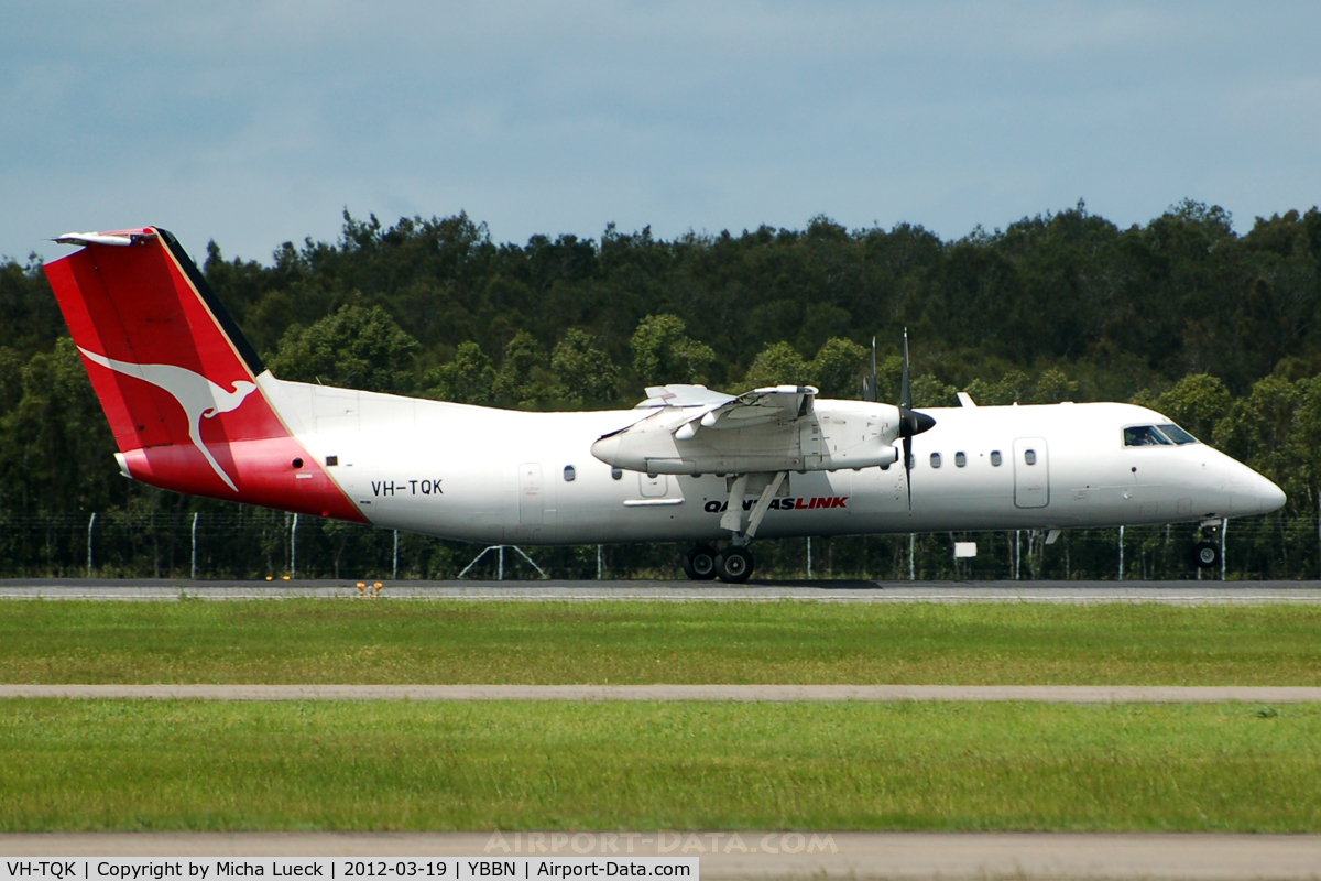VH-TQK, 2004 De Havilland Canada DHC-8-315Q Dash 8 C/N 600, At Brisbane
