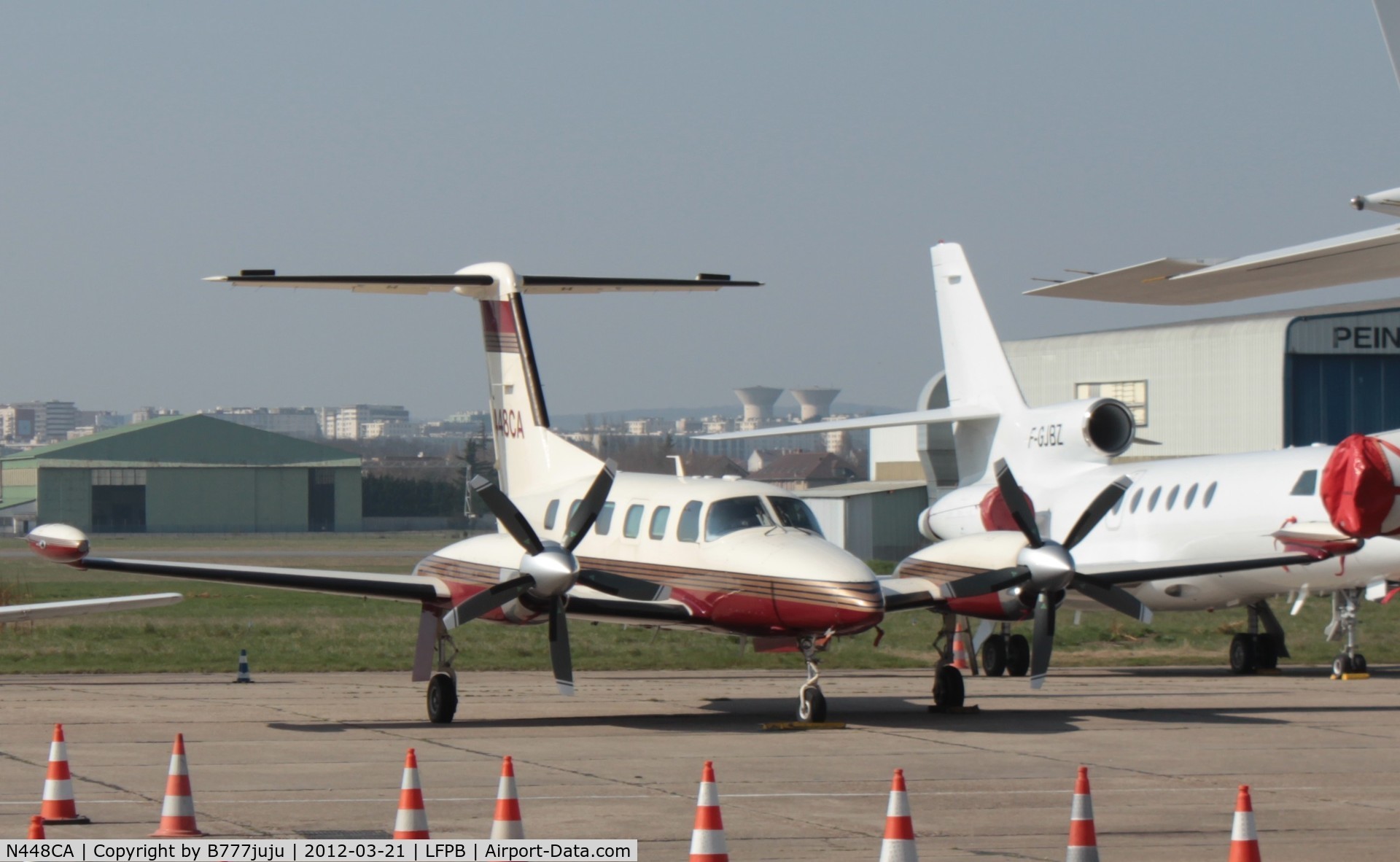 N448CA, 1986 Piper PA-42-1000 Cheyenne 400LS C/N 42-5527034, with new 5 blace propler