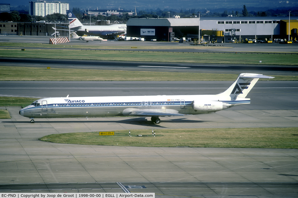 EC-FND, 1992 McDonnell Douglas MD-88 C/N 53305, Aviaco, later to Iberia