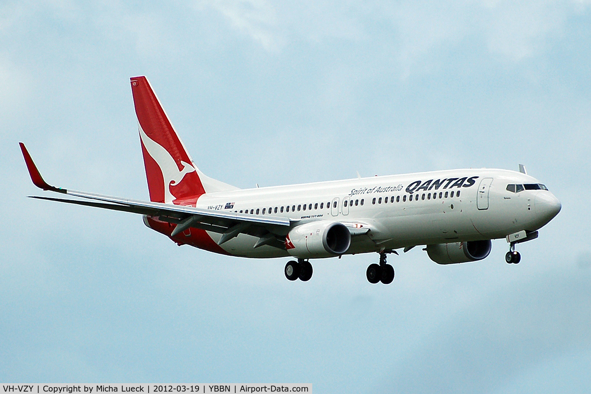 VH-VZY, 2012 Boeing 737-838 C/N 39363, At Brisbane