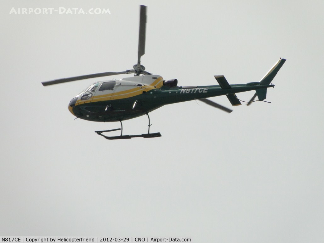 N817CE, Eurocopter AS-350B-3 Ecureuil Ecureuil C/N 4209, Turning final enroute to SCE helipads