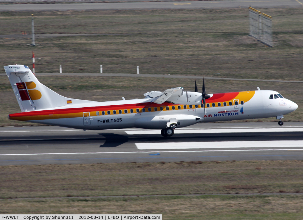 F-WWLT, 2012 ATR 72-600 C/N 995, C/n 995 - First ATR72-600 for Air Nostrum...