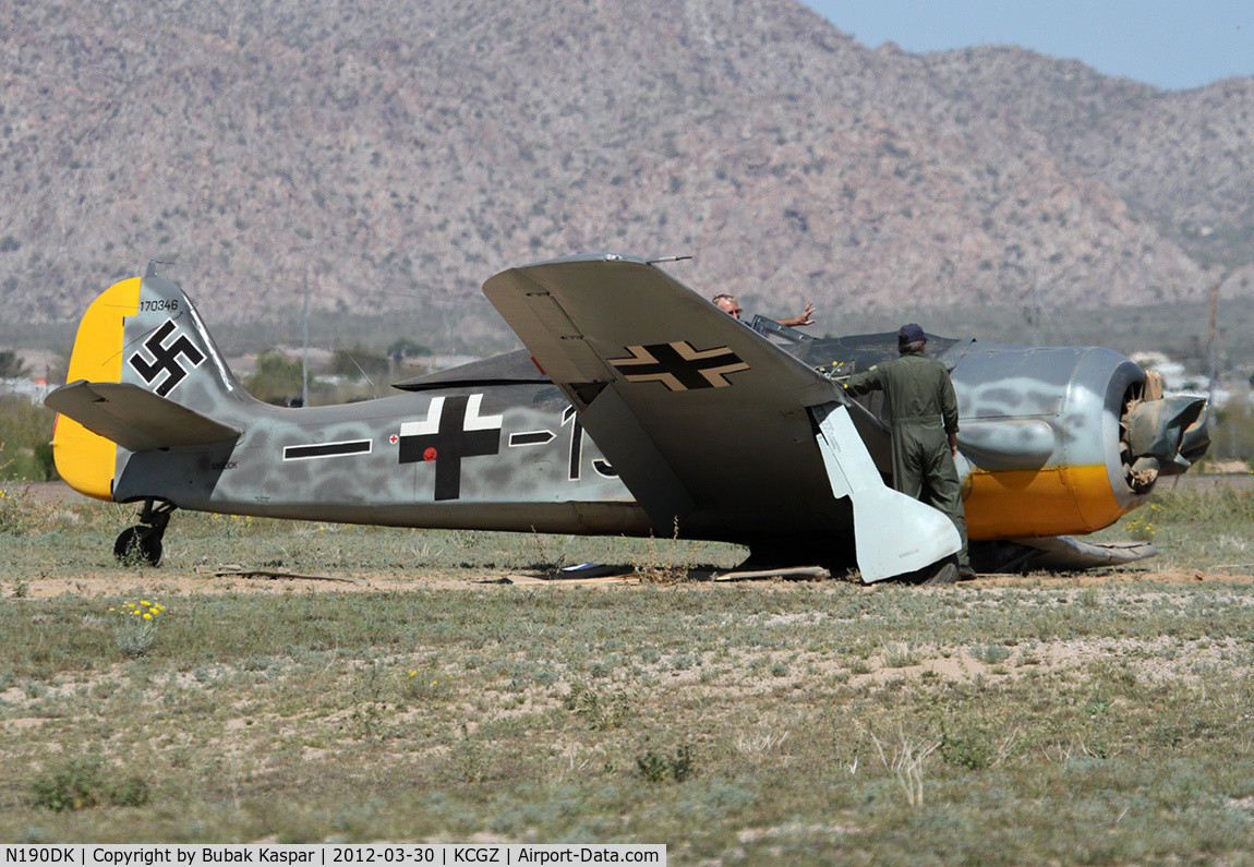 N190DK, Arado FW190A-5 C/N 1134, Crash