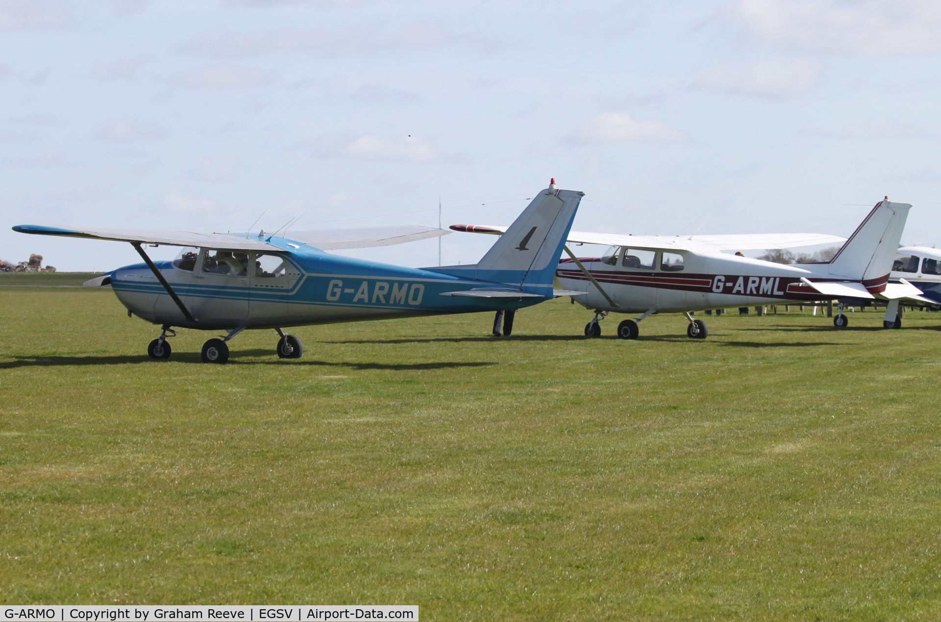 G-ARMO, 1961 Cessna 172B C/N 17248560, Parked with G-ARML.