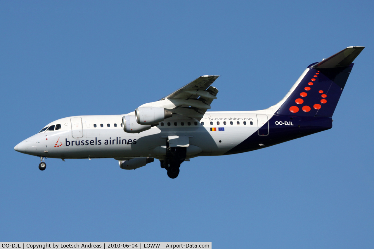 OO-DJL, 1995 British Aerospace Avro 146-RJ85 C/N E.2273, Brussels