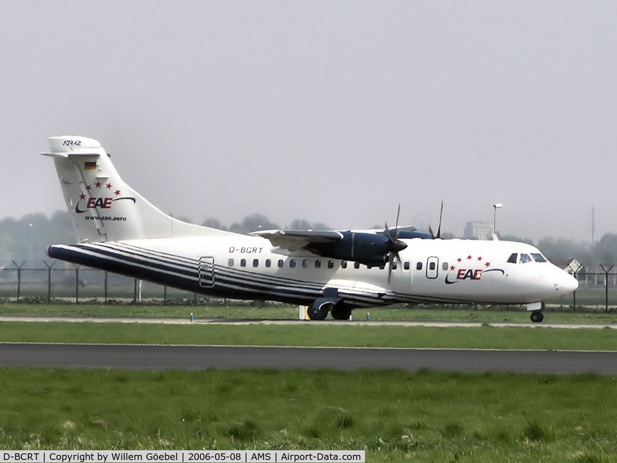 D-BCRT, 1992 ATR 42-300 C/N 289, Taxi to the gate of Schiphol Airport