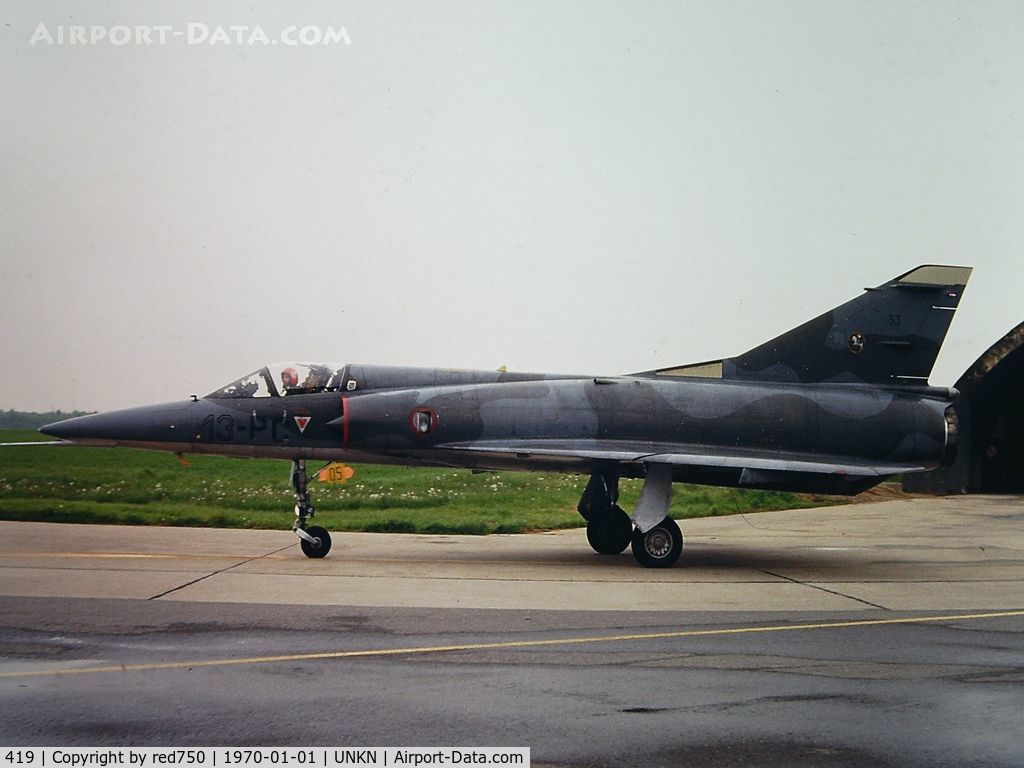 419, Dassault Mirage IIIE C/N 419, Photograph by Edwin van Opstal with permission. Scanned from a color slide.