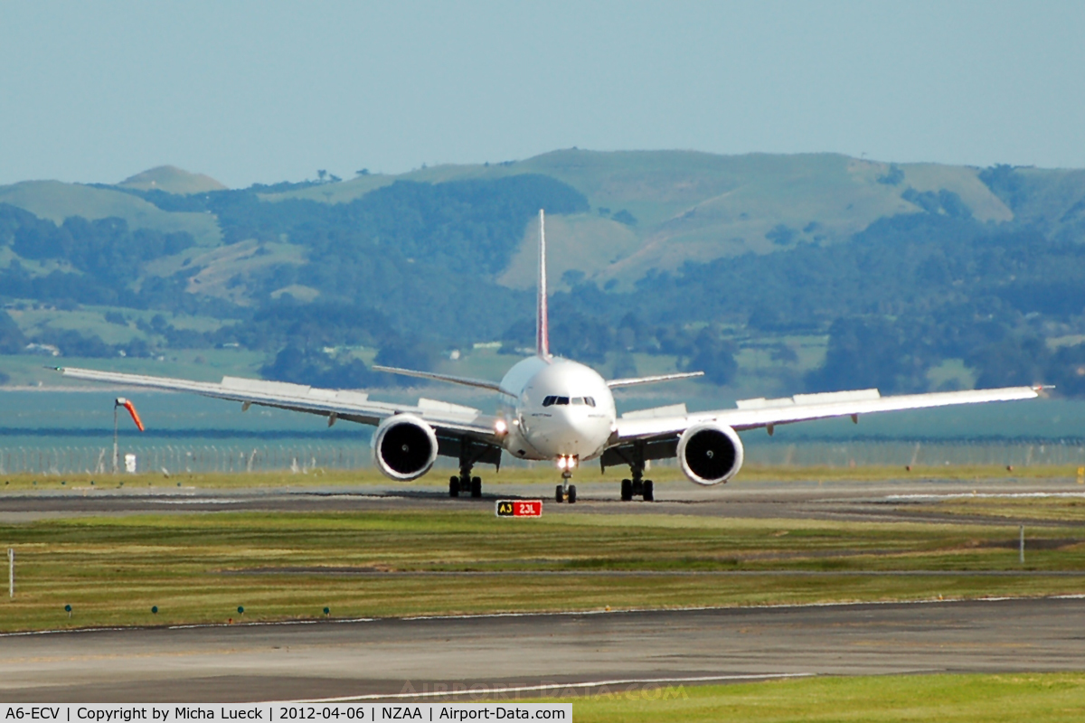 A6-ECV, 2009 Boeing 777-31H/ER C/N 35594, At Auckland