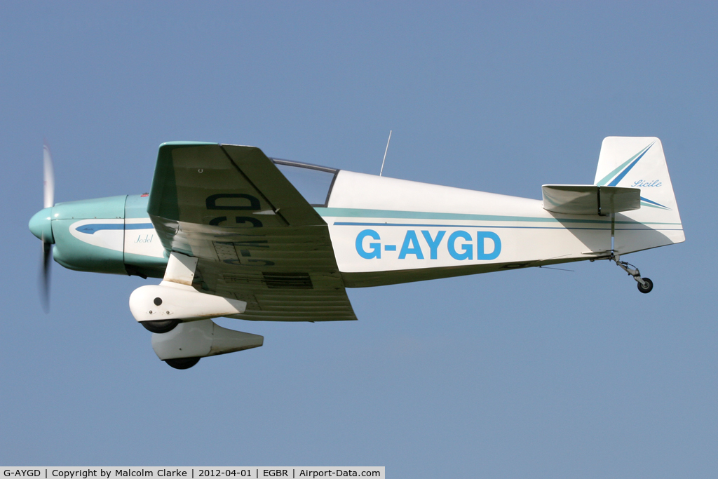 G-AYGD, 1963 CEA Jodel DR1050 Sicile C/N 515, CEA Jodel DR1050 Sicile, Breighton Airfield's 2012 April Fools Fly-In.