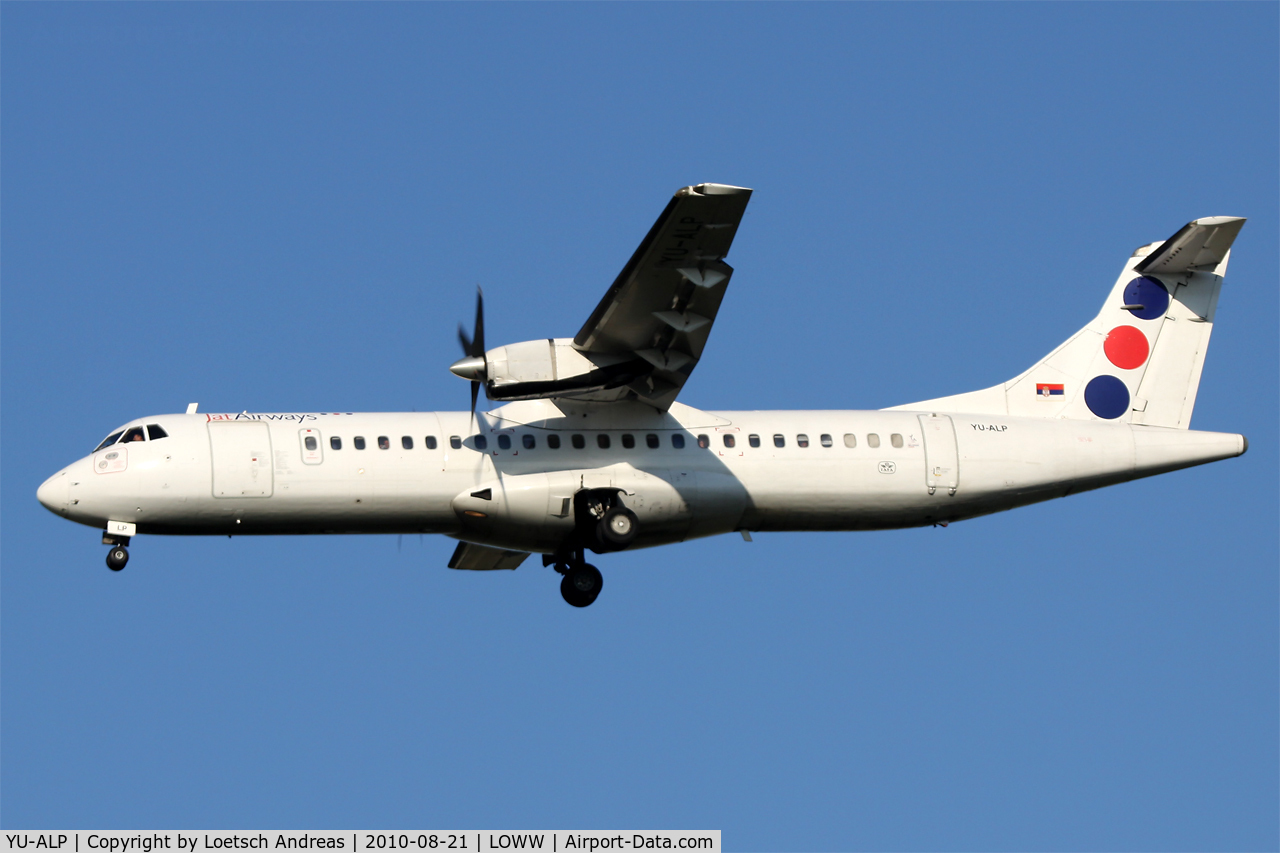 YU-ALP, 1990 ATR 72-202 C/N 189, JAT Airways