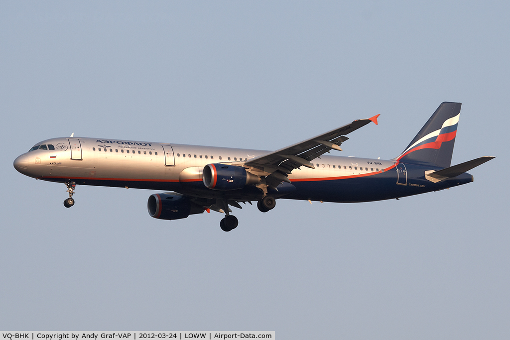 VQ-BHK, 2010 Airbus A321-211 C/N 4461, Aeroflot A321