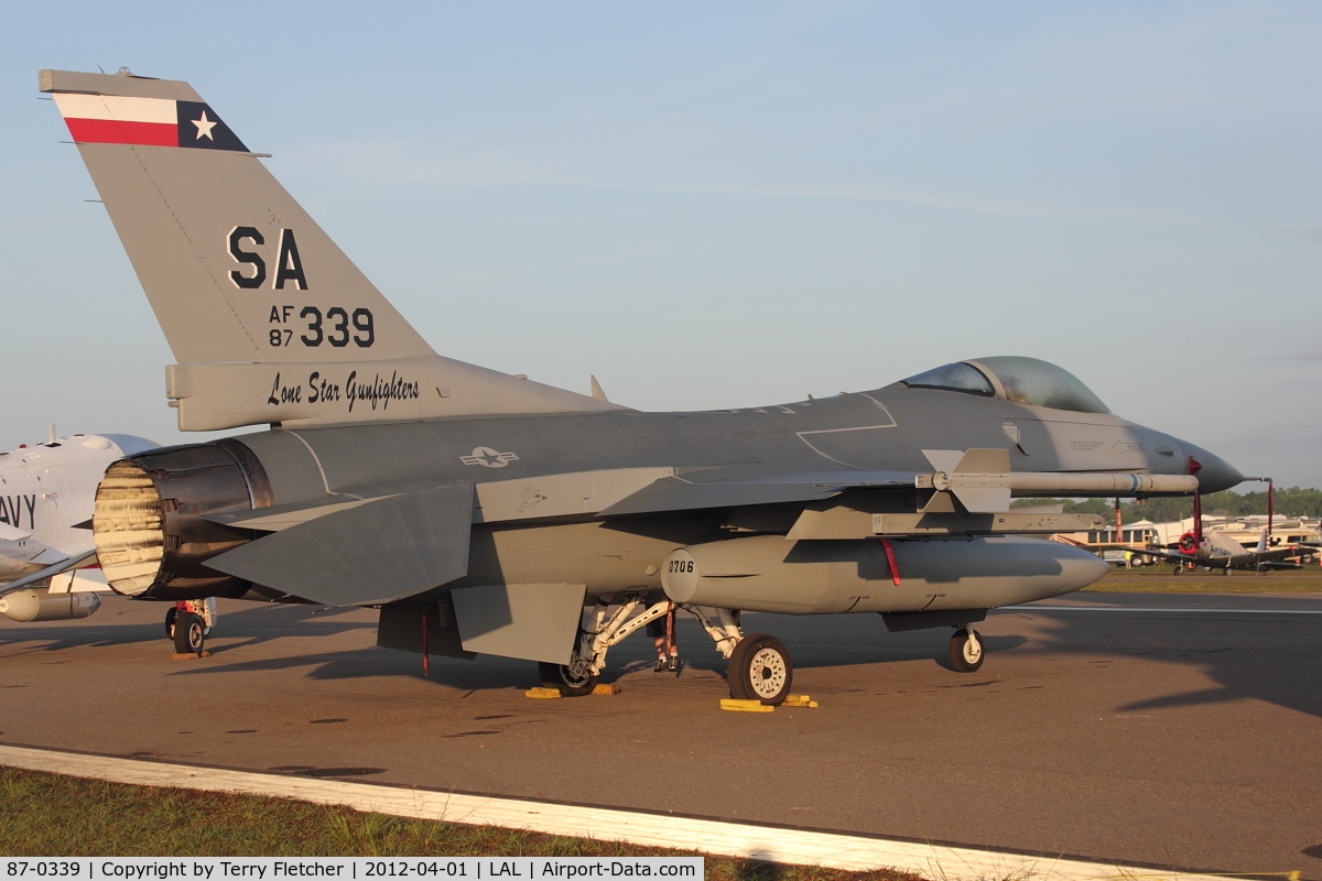 87-0339, 1987 General Dynamics F-16C Fighting Falcon C/N 5C-600, General Dynamics F-16C Fighting Falcon, c/n: 5C-600 at 2012 Sun N Fun