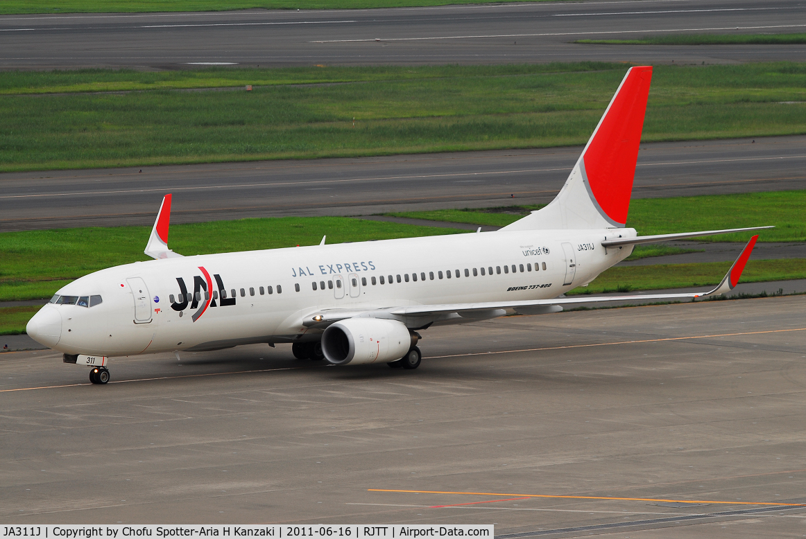 JA311J, 2008 Boeing 737-846 C/N 35340, NikonD200+TAMRON AF 200-500mm F/5-6.3 LD IF