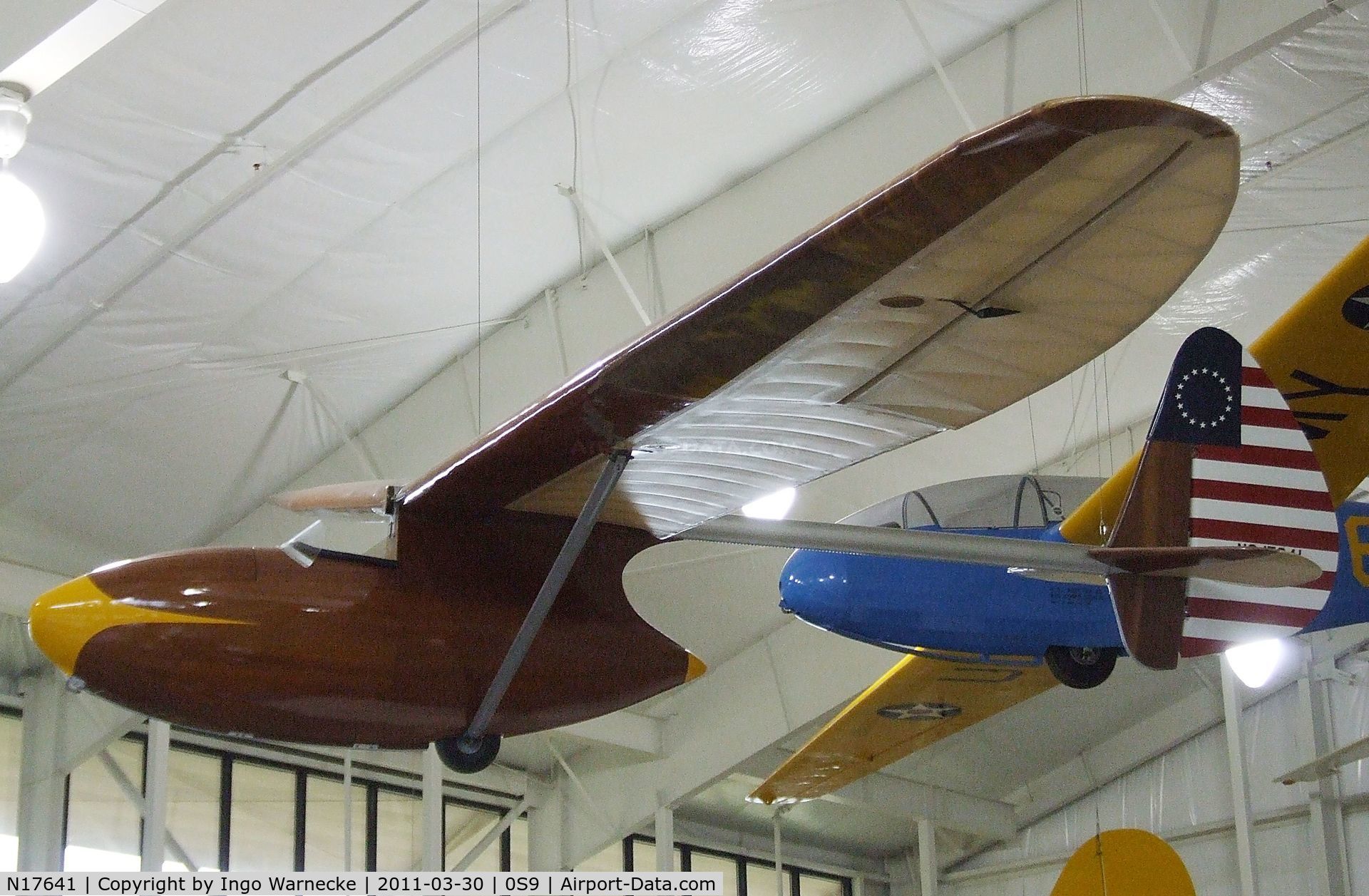 N17641, Bowlus BA-100 C/N 174, Bowlus BA-100 Baby Albatross at the Port Townsend Aero Museum, Port Townsend WA