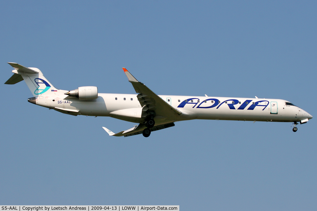 S5-AAL, 2007 Bombardier CRJ-900LR (CL-600-2D24) C/N 15129, Adria Airways