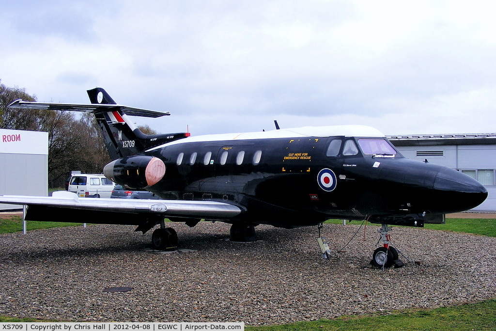 XS709, 1964 Hawker Siddeley HS.125 Dominie T.1 C/N 25011, preserved at the RAF Museum, Cosford