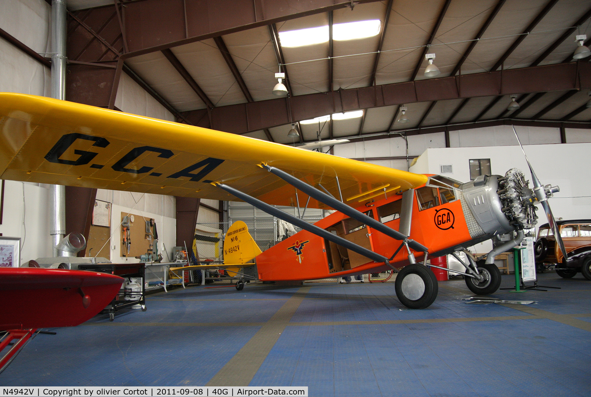 N4942V, 1929 Curtiss-Wright Travel Air A-6000-A C/N 1040, Valle airport, AZ