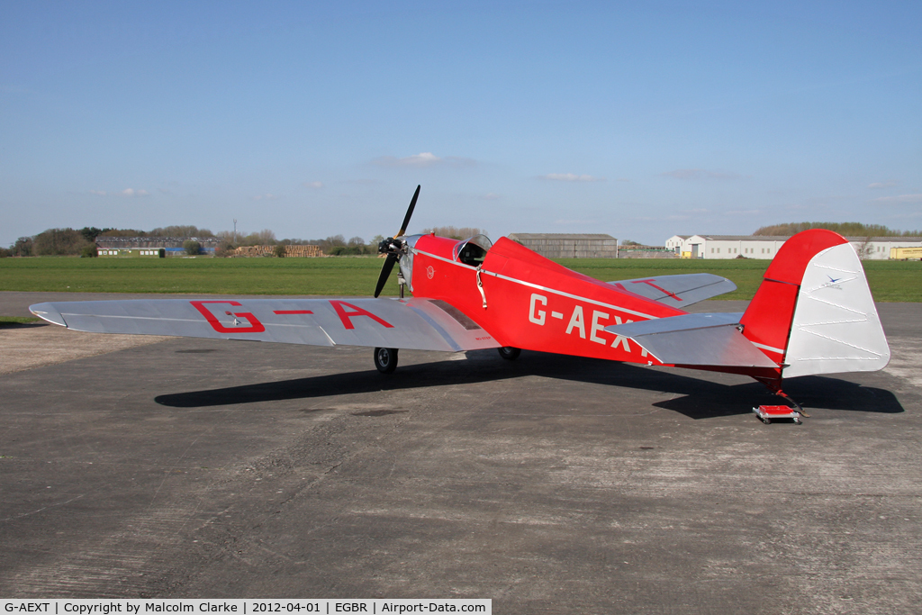 G-AEXT, 1937 Dart Kitten II C/N 123, Dart Kitten II, Breighton Airfield's 2012 April Fools Fly-In.