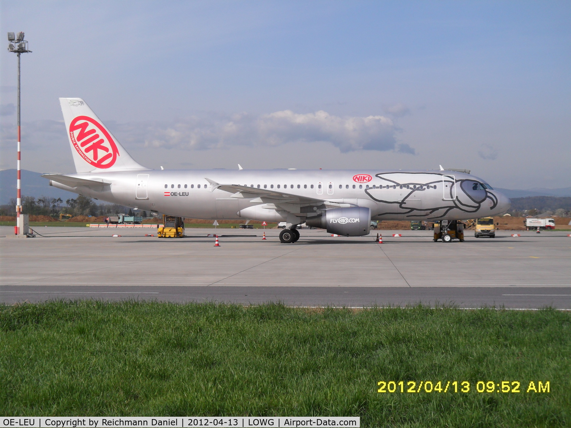 OE-LEU, 2006 Airbus A320-214 C/N 2902, Nice shot :) note the construction work for the new taxiway Charly