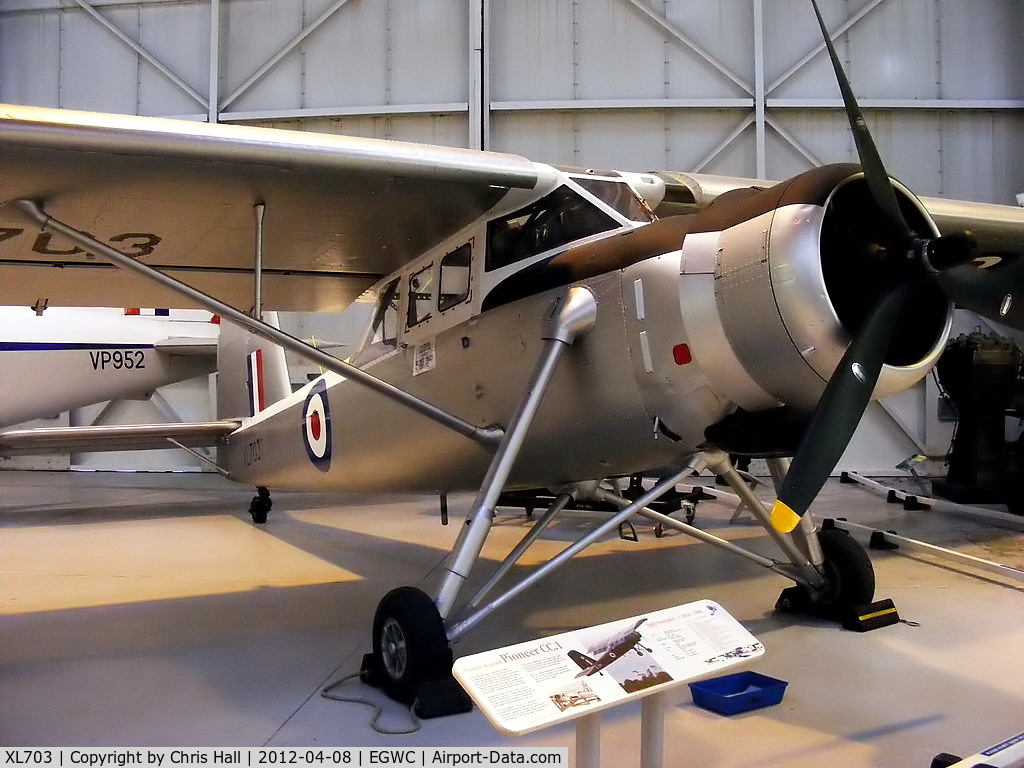 XL703, Scottish Aviation Pioneer CC.1 C/N 143, preserved at the RAF Museum, Cosford