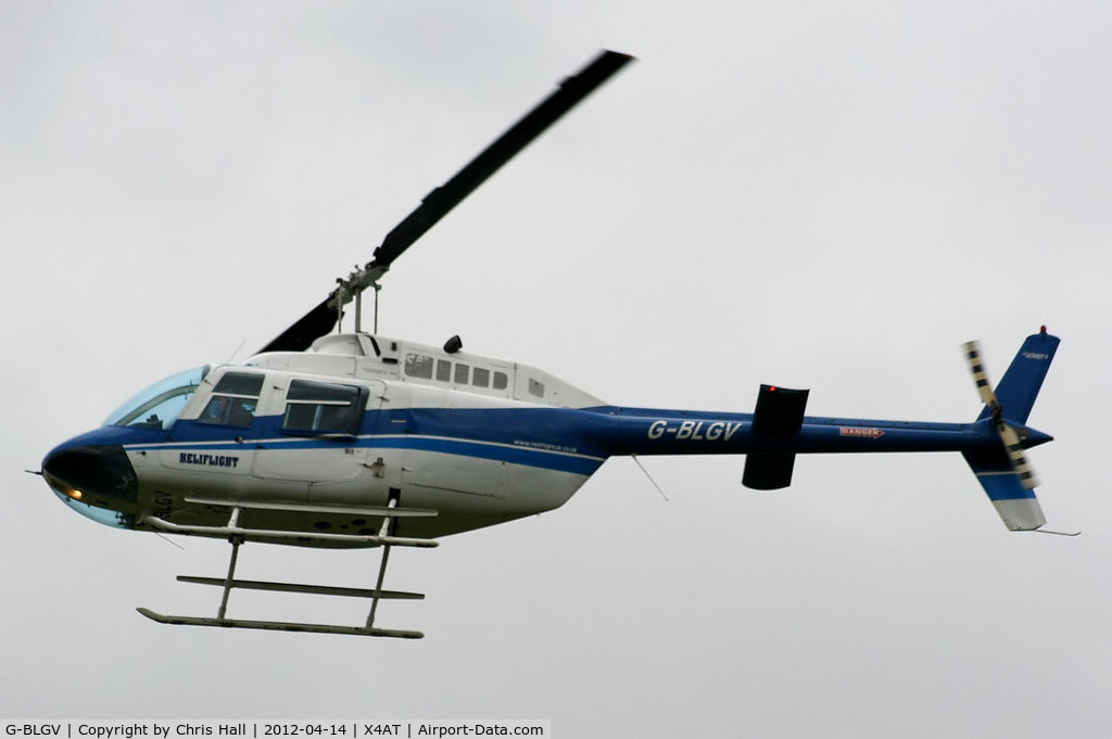 G-BLGV, 1973 Bell 206B JetRanger II C/N 982, Ferrying racegoers into Aintree for the 2012 Grand National