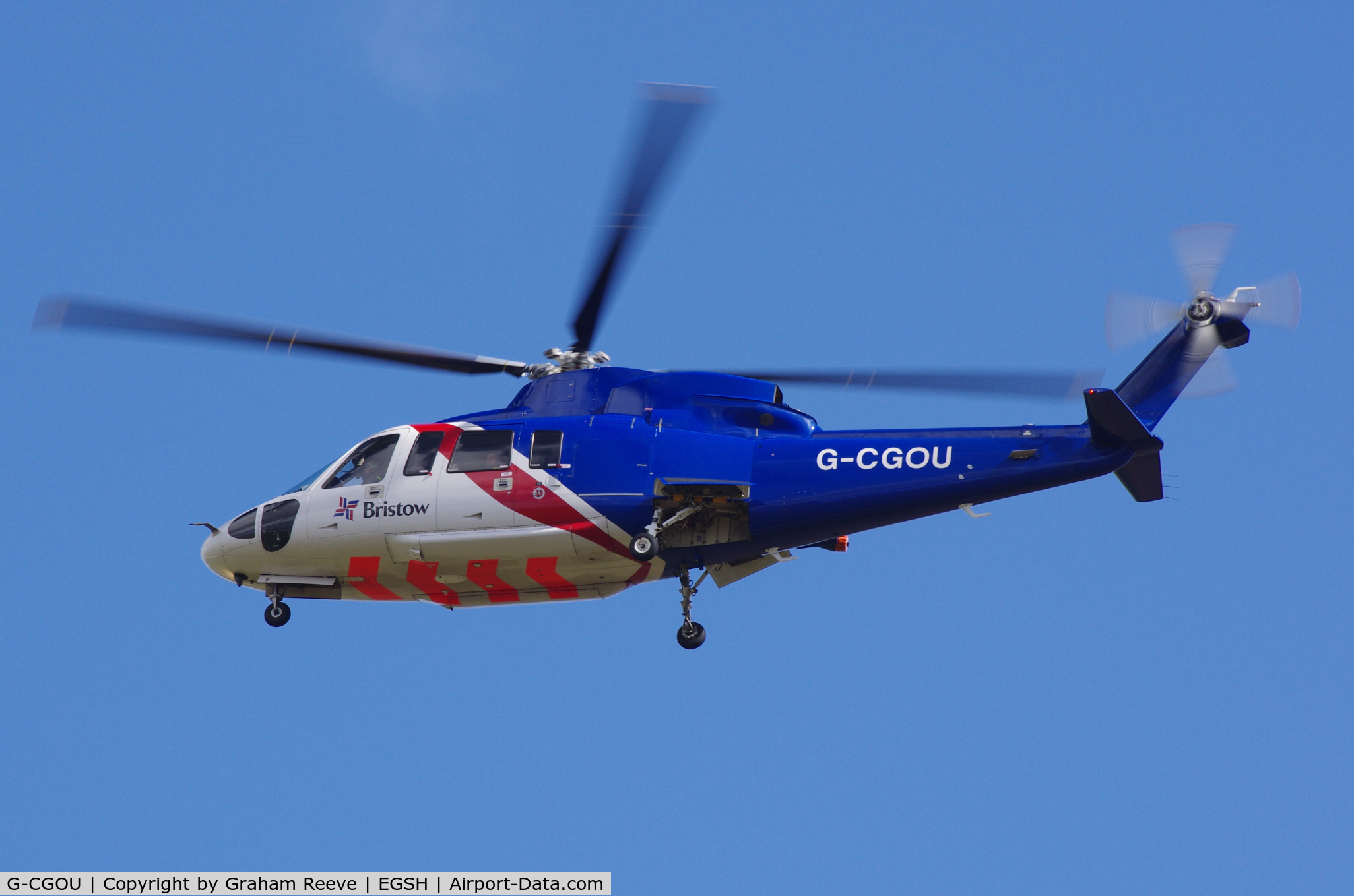 G-CGOU, 2010 Sikorsky S-76C C/N 760780, About to land.