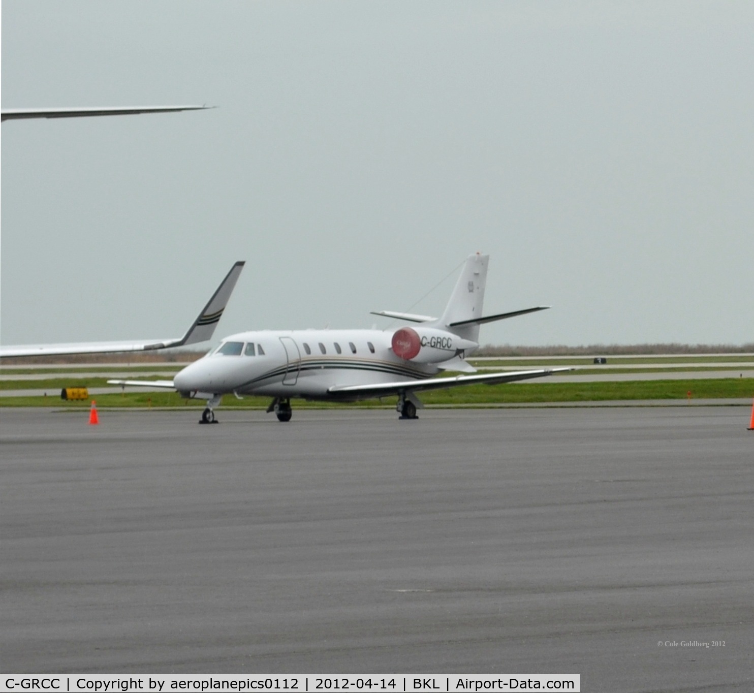 C-GRCC, 2002 Cessna 560XL Citation Excel C/N 560-5297, C-GRCC seen on a rainy day in Cleveland.