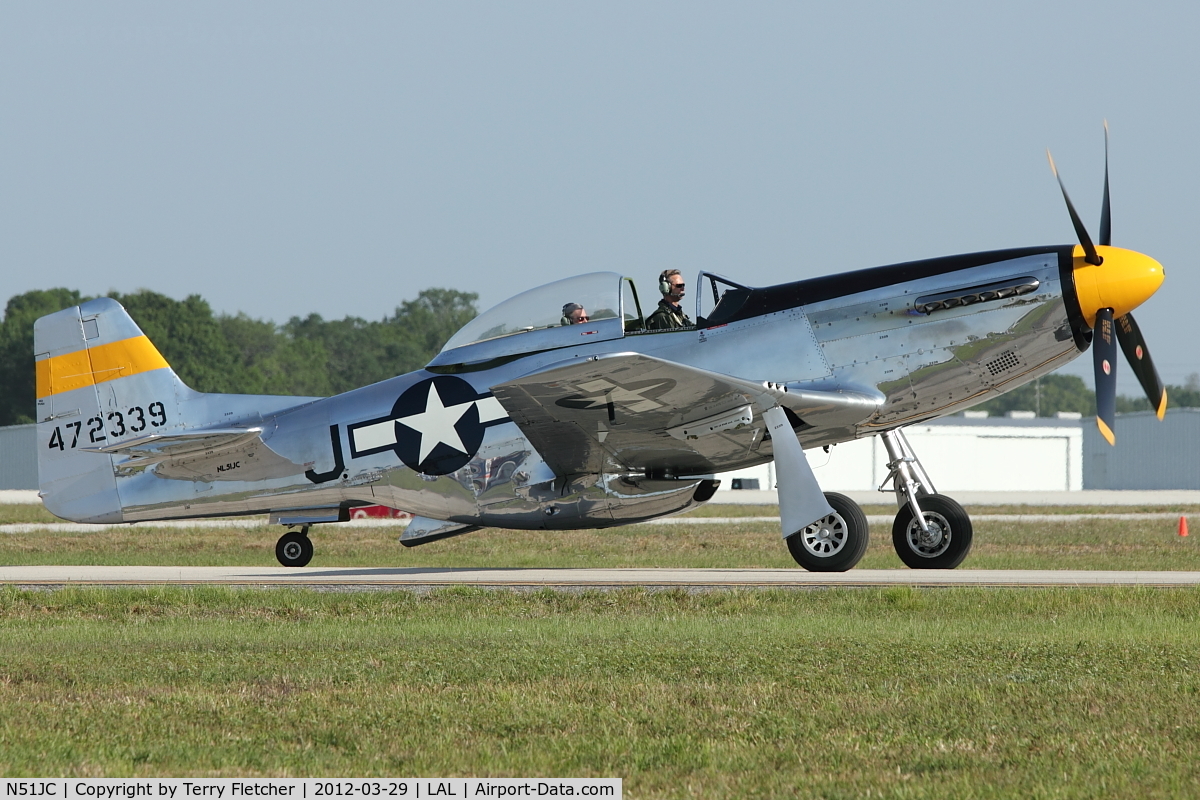 N51JC, 1944 North American P-51D Mustang C/N 122-38798, 1944 North American/aero Classics P-51D, c/n: 44-72339 at 2012 Sun N Fun