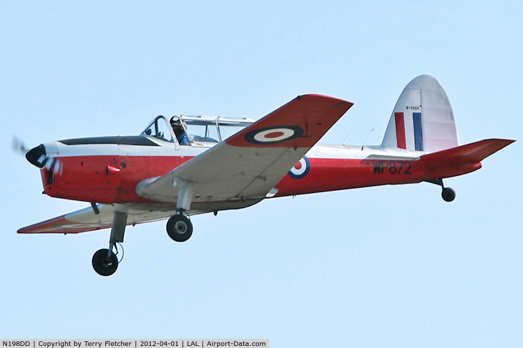 N198DD, 1952 De Havilland DHC-1 Chipmunk T.10 C/N DH8660, 1952 Dehavilland CHIPMUNK T10, c/n: DH8660 departing 2012 Sun N Fun