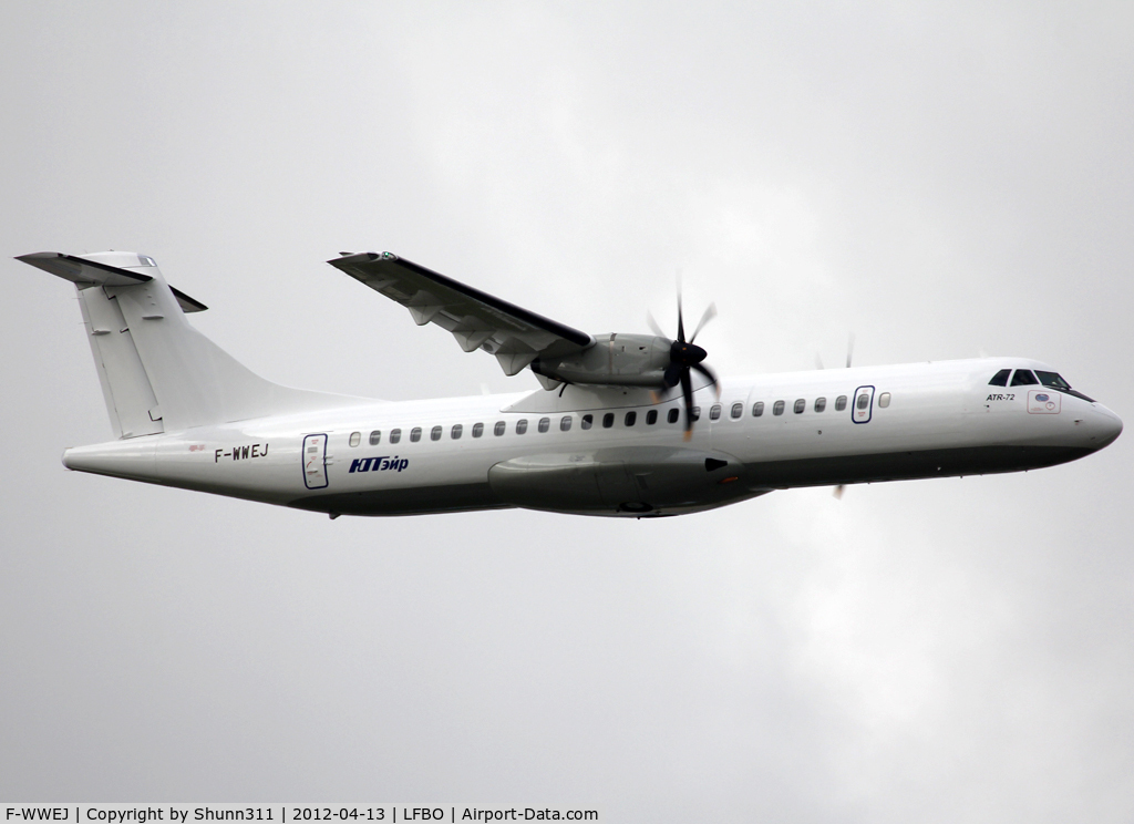 F-WWEJ, 2012 ATR 72-500 C/N 1000, C/n 1000 - For UT Air as UR-UTI... no titles...